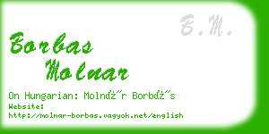borbas molnar business card